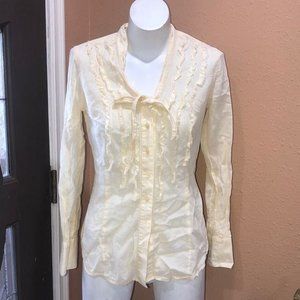 Nine West jeans yellow button up shirt
